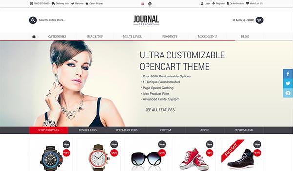 Top 10 Best eCommerce Open Cart Themes | Templates in 2018