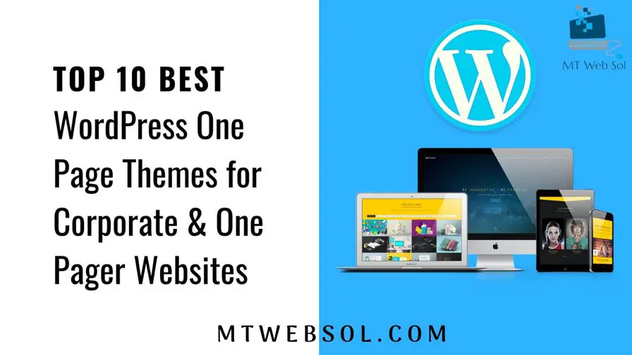 Top 10 Best One Page Themes or Corporate Themes for WordPress in 2018