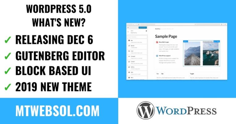 Download WordPress 5.0 on 6th December - What's New in WP v5.0?