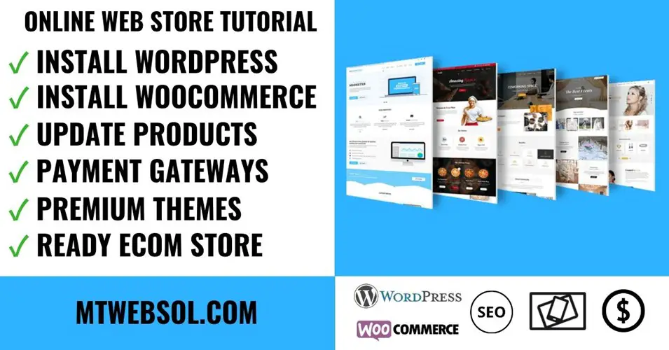 Start Setup Online Web Store WooCommerce WordPress Tutorial Guide